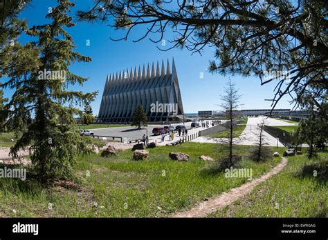 View On Academy Campus And Cadet Chapel United States Air Force