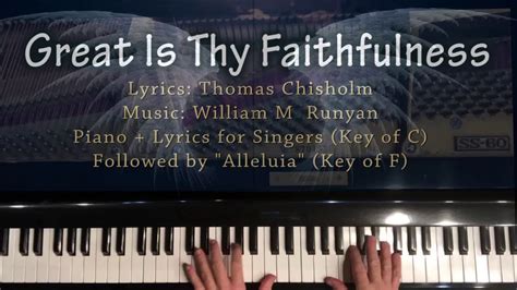 Alternate voicings of e, a, and b. Great Is Thy Faithfulness - JDS PIANO KARAOKE, Key of C ...