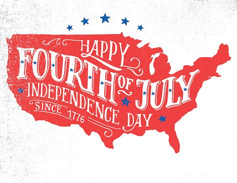 Happy 4th of july images, wallpaper best pics 2021: Happy Fourth Of July Handlettering Greeting Card Stock ...