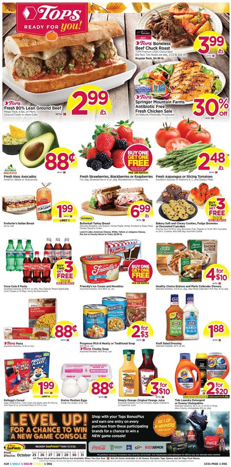 Tops Friendly Markets Current Weekly Ad 1025 10312020 Frequent