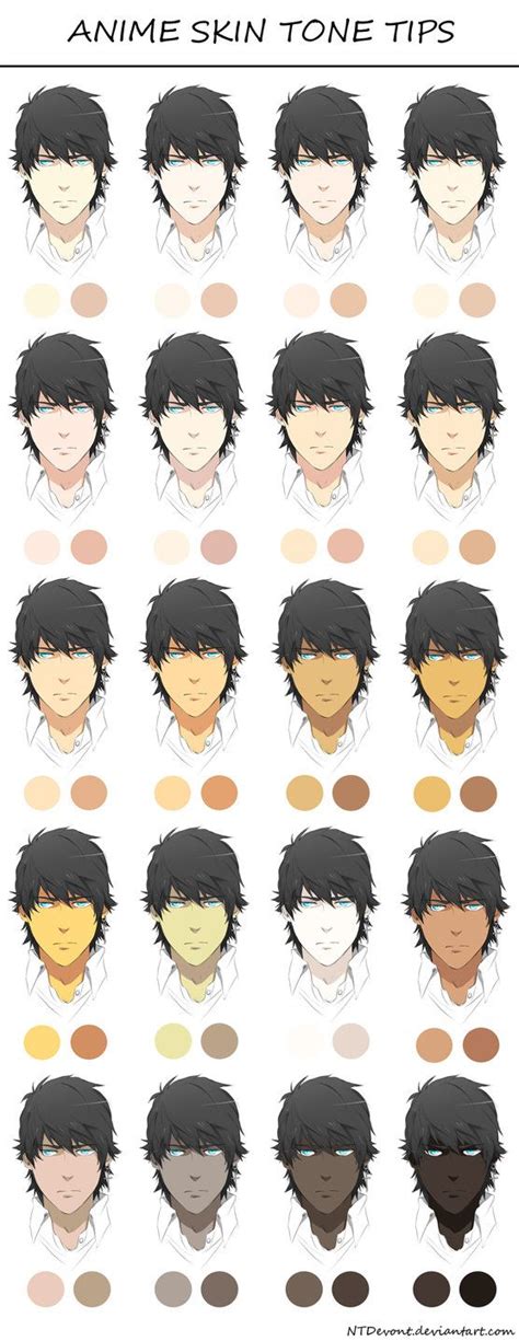 If you are an asian woman and planning a hair color change, you need to do a little research. anime skin tone tips by danzzila.deviantart.com on ...