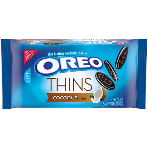 Oreo Thins Chocolate Sandwich Cookies Coconut Flavored Creme 1