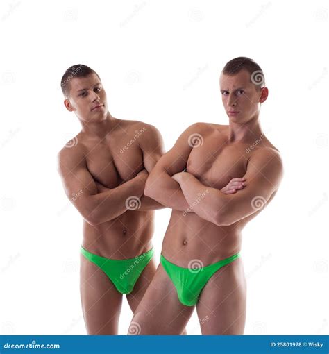 Due Uomini Nudi Con La Figura Atletica Isolata Fotografia Stock Hot Sex Picture