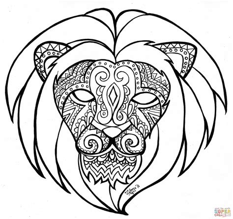 African Lion Face Coloring Sheet Coloring Pages The Best Porn
