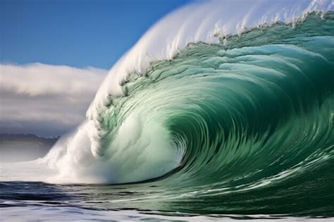 Premium Ai Image Majestic Ocean Surge Captivating View Of A Massive