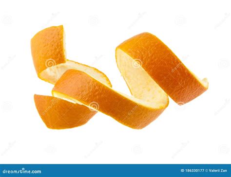 Orange Peel Isolated On White Background Stock Image Image Of