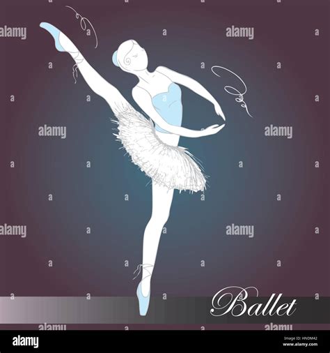 Ballet Dancer Hand Drawn Vector Illustration Stock Vector Image