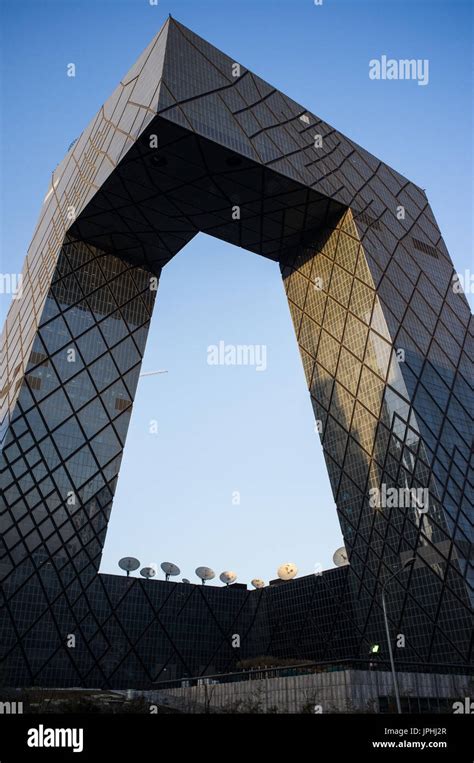 Beijing Cctv Tower China Stock Photo Alamy
