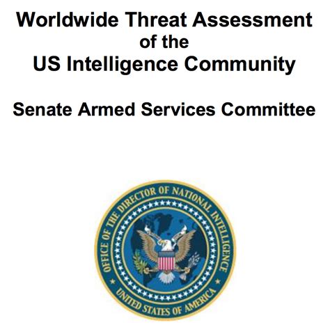 Document Worldwide Threat Assessment Of The Us Intelligence
