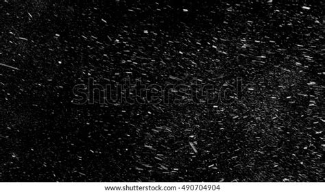 Falling Real Snowflakes Left Right Shot Stock Photo 490704904