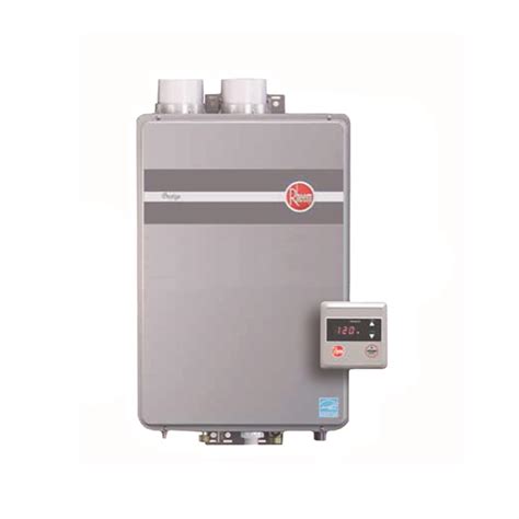 These deposits can restrict the water flow and degrade the performance of your water heater. RHEEM Commercial Tankless Water Heater - 90 Degree Rise ...