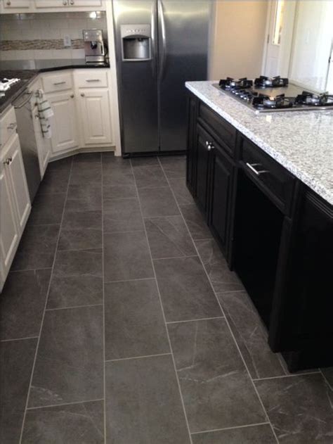From popular counter materials like marble, granite, quartz, and wood; Slate look kitchen tile floor | For the Home | Pinterest ...