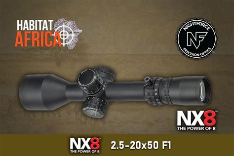 Nightforce Nx8 25 20x50 F1 Moar Riflescope Habitat Africa