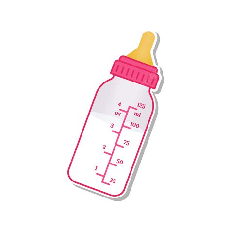 Gambar Ilustrasi Vektor Stiker Botol Susu Bayi Botol Susu Botol Bayi