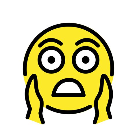 Face Screaming In Fear Emoji Scream Emoji