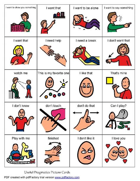 Printable Deaf Communication Cards Printable Word Searches