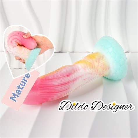 Cm Fantasy Soft Silicone Dildo Realistic Knotted Etsy