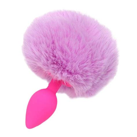 Cute Fluffy Bunny Tail Anal Plug Silicone Erotic Butt Plug Anal Sex