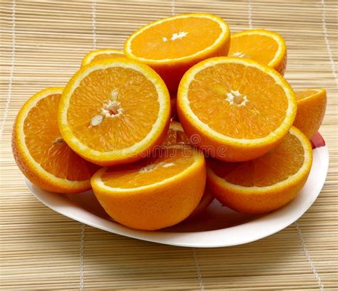 Sliced Ripe Juicy Oranges Closeup Stock Image Image Of Color Orange