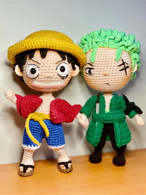 One Piece Luffy 7 Inches Crochet Pattern Doll From One Piece Etsy
