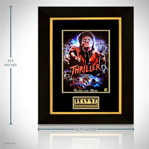 Michael Jackson Zombie Thriller Signed Mini Poster Custom Frame