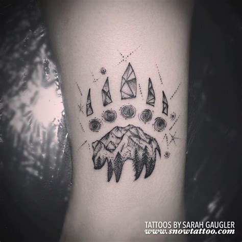 Custom Spirit Animal Bear Tattoo By Sarah Gaugler 💜 Snowtattoo
