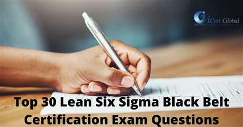 Top 30 Lean Six Sigma Black Belt Certification Exam Questions With
