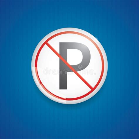 No Parking Sign Vector Illustration Decorative Design Stock Vector