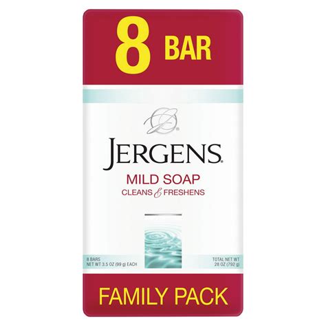 Jergens Mild Bar Soap For Normal To Sensitive Skin 35 Fl Oz 8 Ct