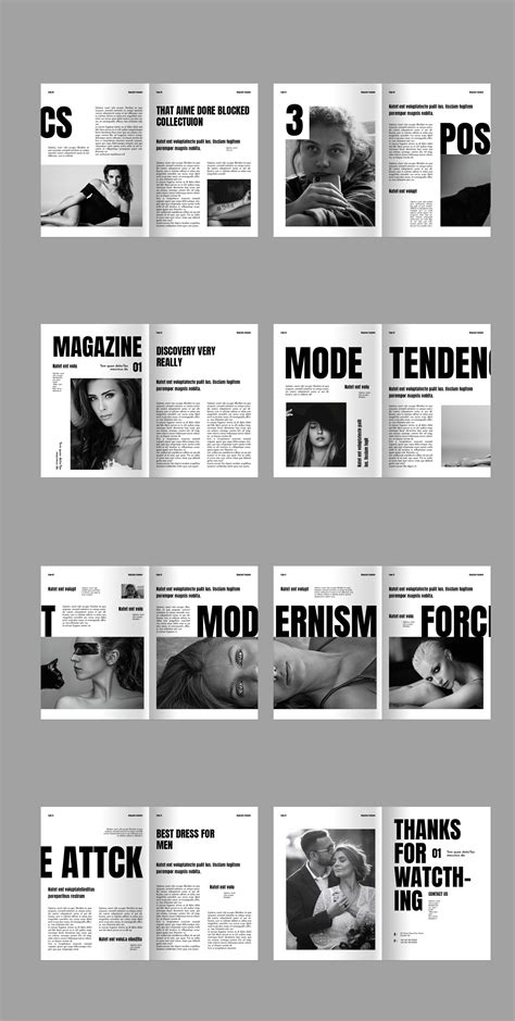 Fashion Magazine Layout Indesign Template Templatemonster