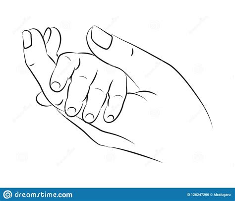 Mother And Baby Hands Drawing
