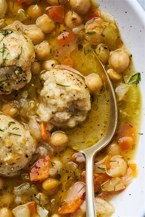 Greekstyle Chickpea Stew With Dumplings Revithosoupa Olive And Mango