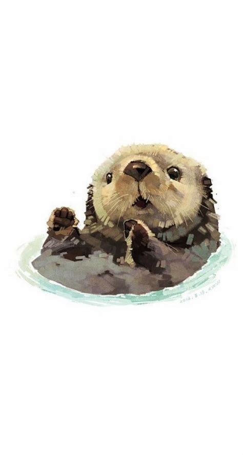 Sea Otters One Of My Favourite Animals ️ Animal Paintings Animal