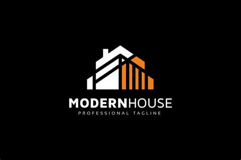 Download Modern House Logo Template Шаблон логотипа на тему графика