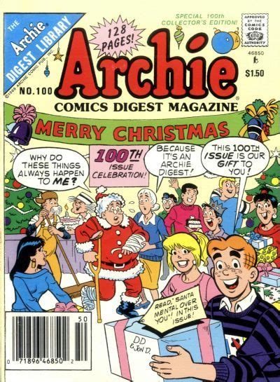 An Old Comic Book Cover With People Around It And The Title Archie