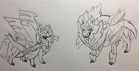 Zacian and Zamazenta by Doodlemaster1000 on DeviantArt