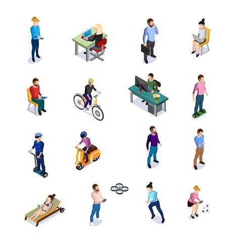 Isometric People Icons Set 476926 Vector Art At Vecteezy