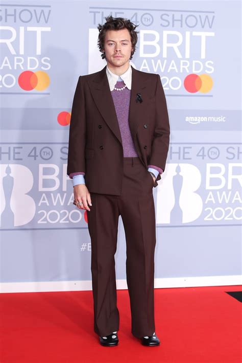 But don't expect these stars to skimp on style. Harry Styles on the 2020 BRIT Awards Red Carpet | Harry ...