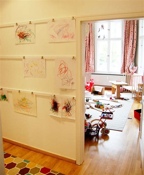 An Easier Way To Hang Artwork Displaying Kids Artwork Art Display