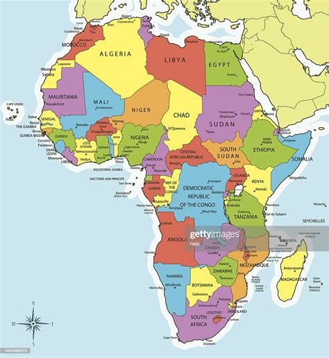 On this page, you will find a list of all the capital cities of africa with figures of the city population*. Africa Map Countries And Cities High-Res Vector Graphic - Getty Images