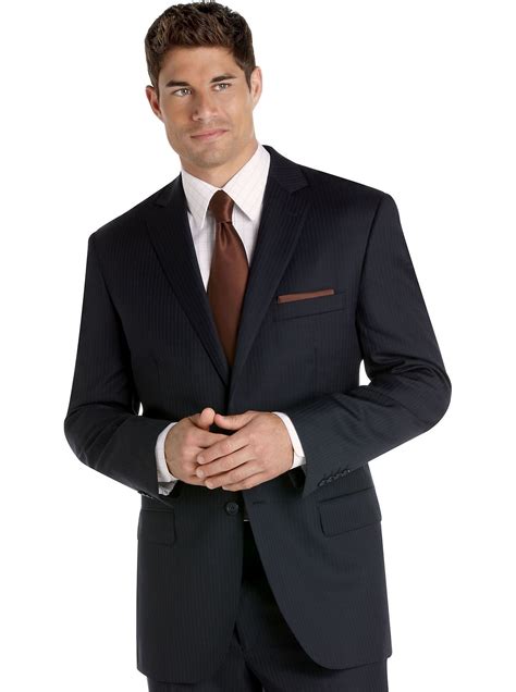 Platinum Navy Basic Stripe Suit Mens Wearhouse Mens Outfits Mens