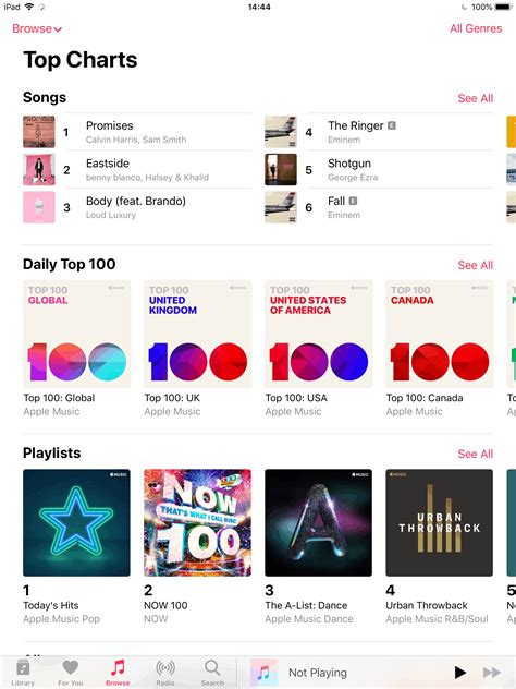 Not a mockup, some information redacted to protect our sources. Apple Music rolls out Top 100 Charts - High Resolution Audio