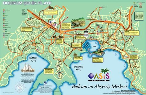 Bodrum Travel Guide For Tourist Map Of Bodrum