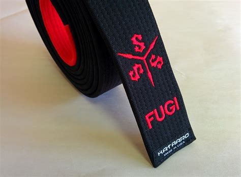 Embroidered Deluxe Jujitsu Rank Belt Jujitsu Martial Arts Martial