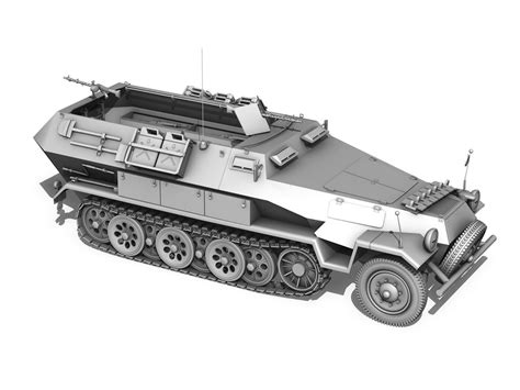 Sd Kfz 251 7 Ausf B Hanomag Halftruck 2pd 3d Model Cgtrader