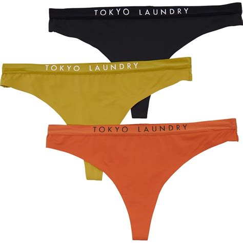 Buy Tokyo Laundry Womens Brooke Microfibre Three Pack Thongs Rust