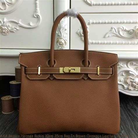 Aaa Replica Hermes Birkin 30cm 35cm Bag In Brown Clemence Leather