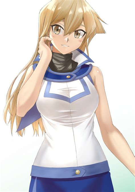 Rourou Ill Tenjouin Asuka Yu Gi Oh Yu Gi Oh Gx Highres 1girl Blonde Hair Blue Skirt