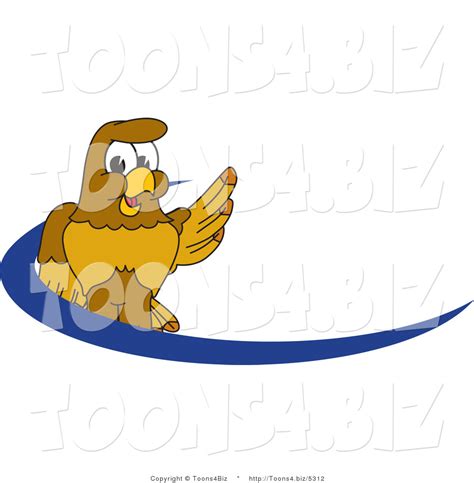 Vector Illustration Of A Cartoon Hawk Mascot Character Dash Logo By