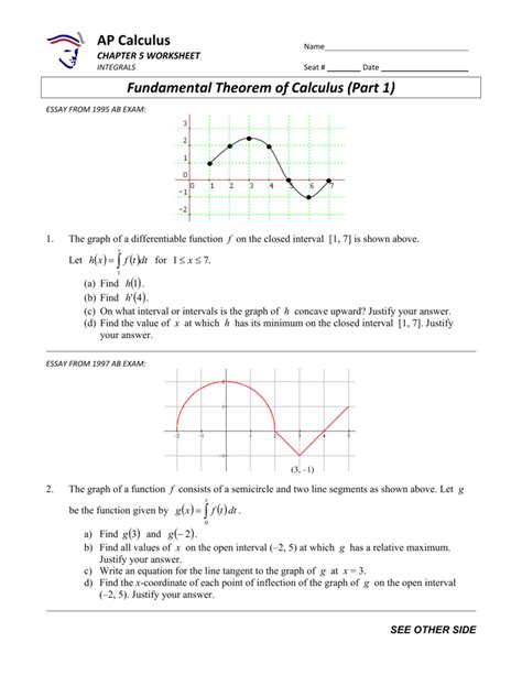 Learn calculus with examples, lessons, worked solutions and videos, differential calculus, integral calculus, sequences and series, parametric curves and polar coordinates, multivariable calculus, and differential, ap calculus ab and bc past papers and solutions, multiple choice. AP Calculus Fundamental Theorem of Calculus (Part 1)
